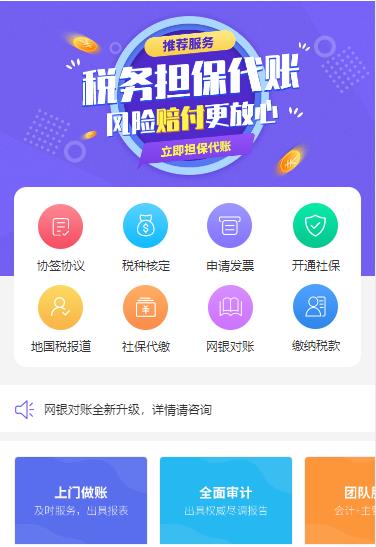 柳河代理记账服务小程序开发